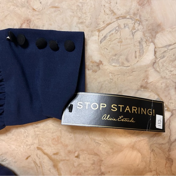 NWT Stop Staring 30s Style Navy Dress Size Small - Picture 9 of 16
